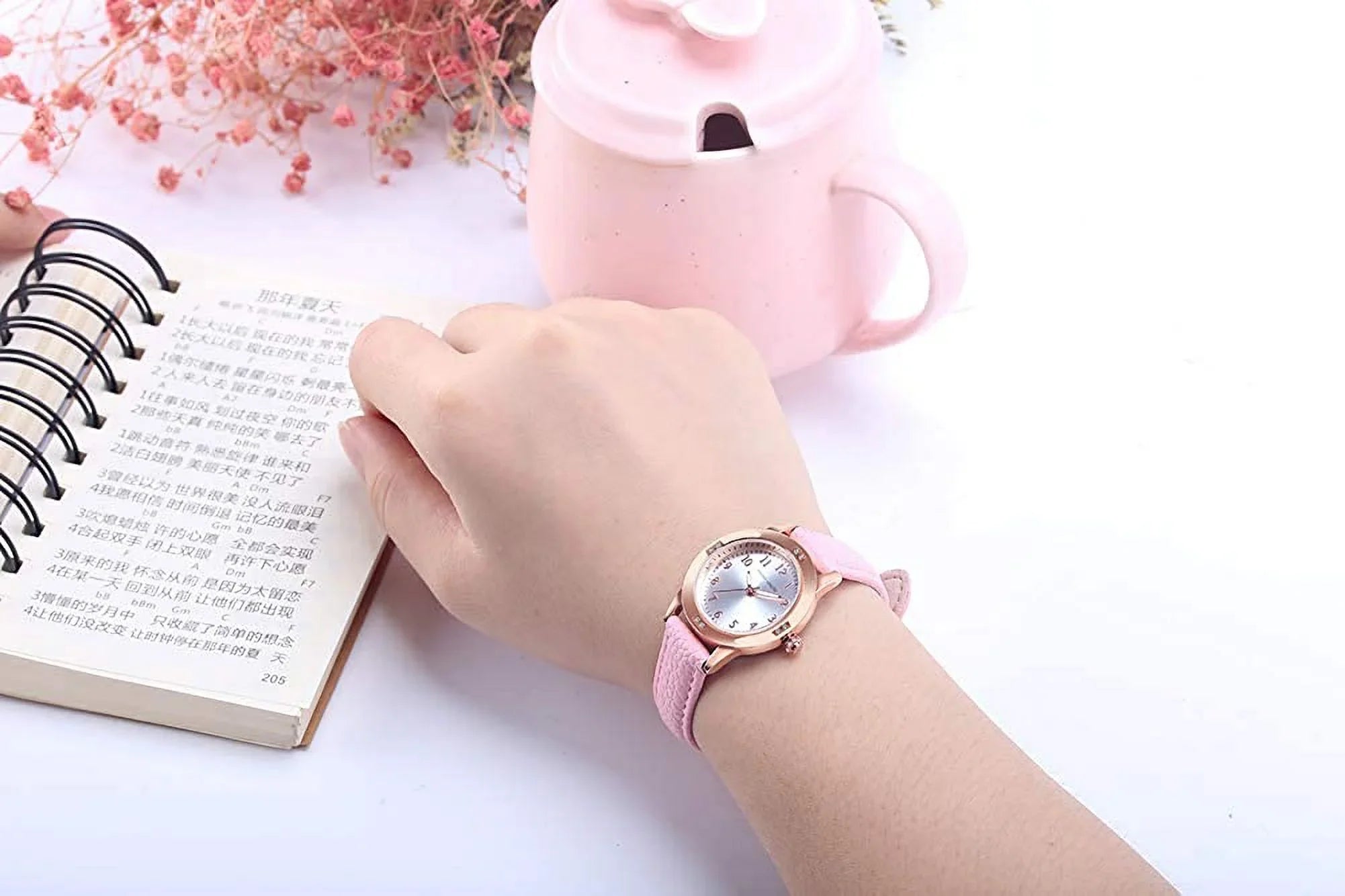 Watches Ladies Ages Watches Japanese Fashion Leather Movement 11-15 for Students Ladies Casual Watches Watches Girls Watch Simple for Girls Gift for TUOTISI Women Band