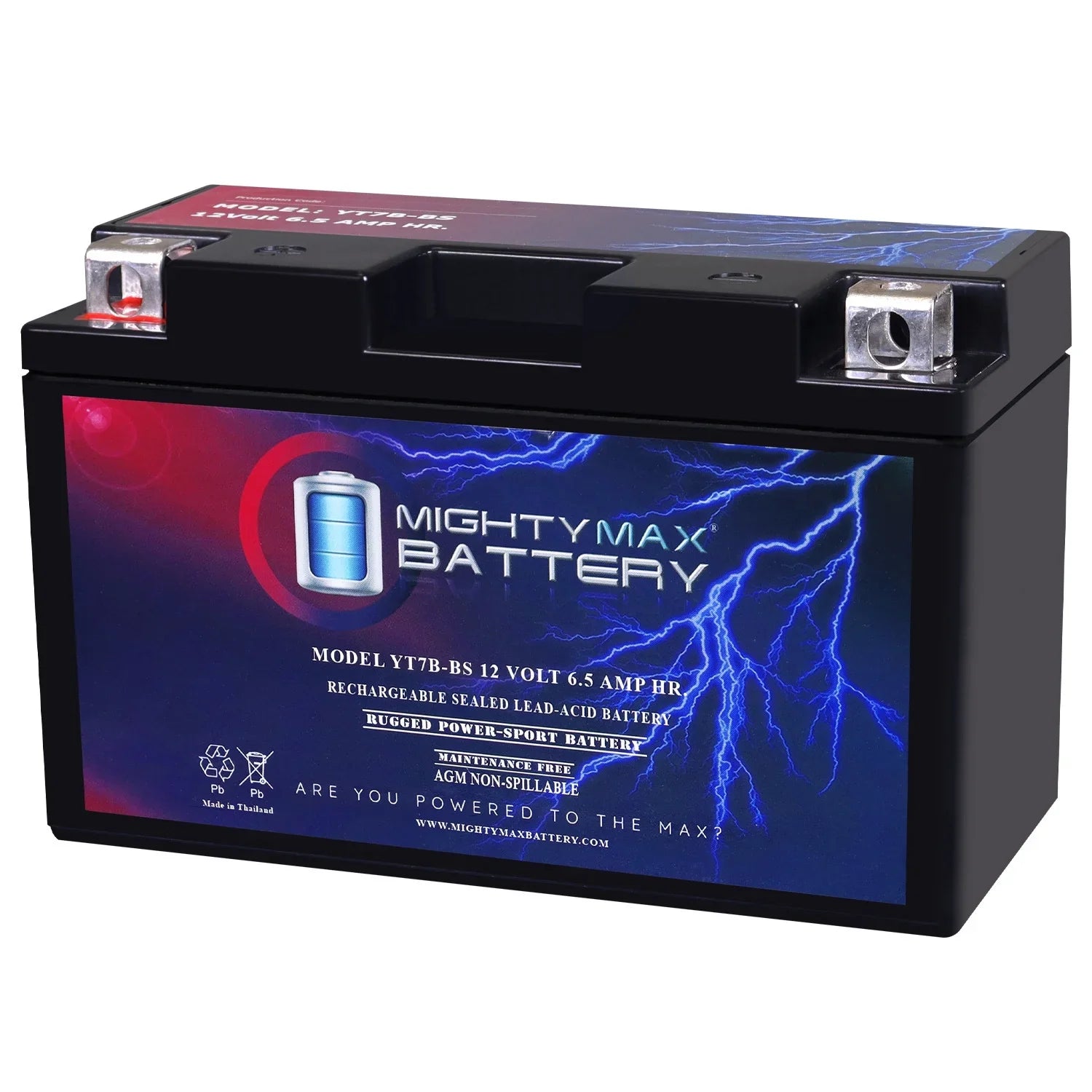 12V for YT7B-BS Replacement Parts 6.5AH Battery 2113-0218 Unlimited