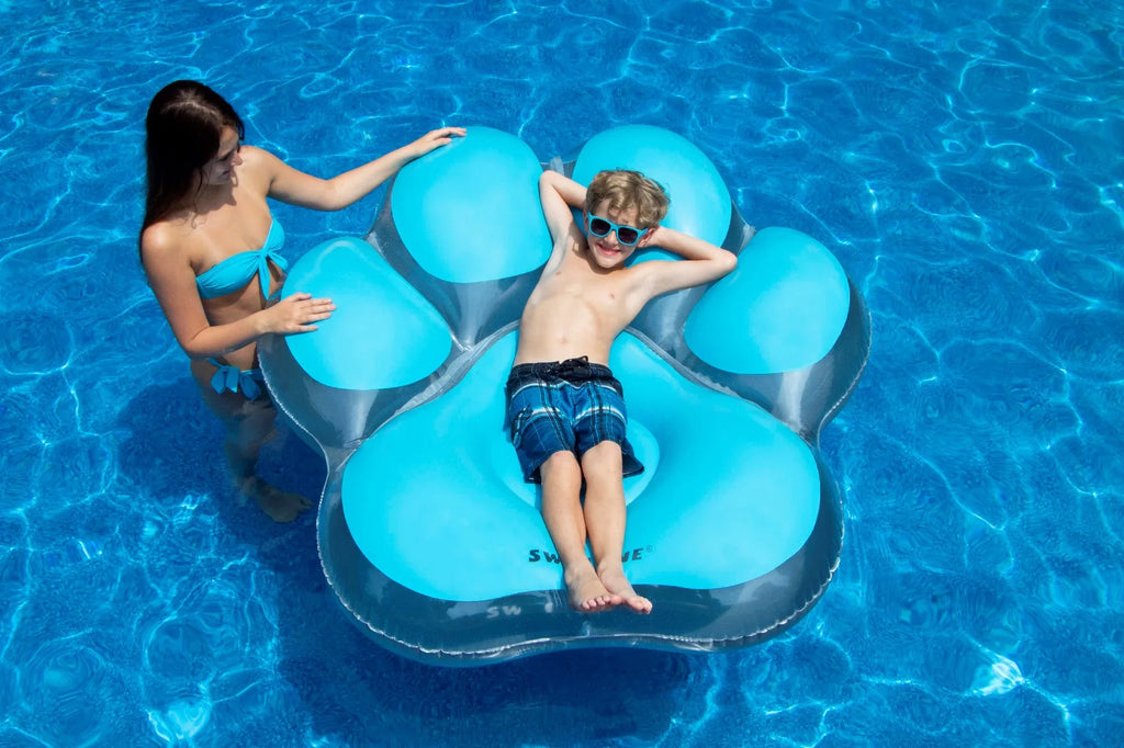 air-filled Pool Float 61" Swimming Island Pawprint