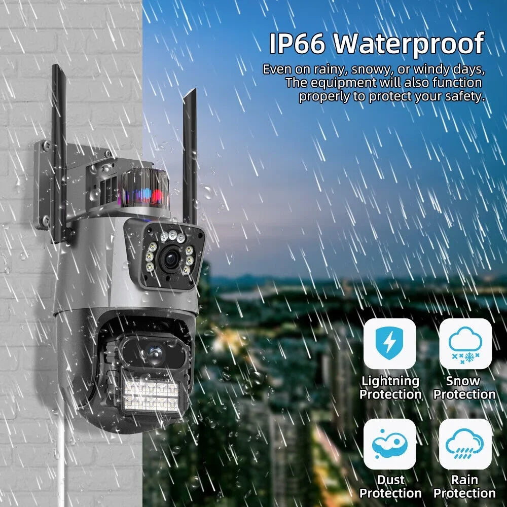 1080P Camera Slot Antenna Outdoor Audio Card TF IP66 Waterproof Two-Way Real-time HD Dual Enhanced