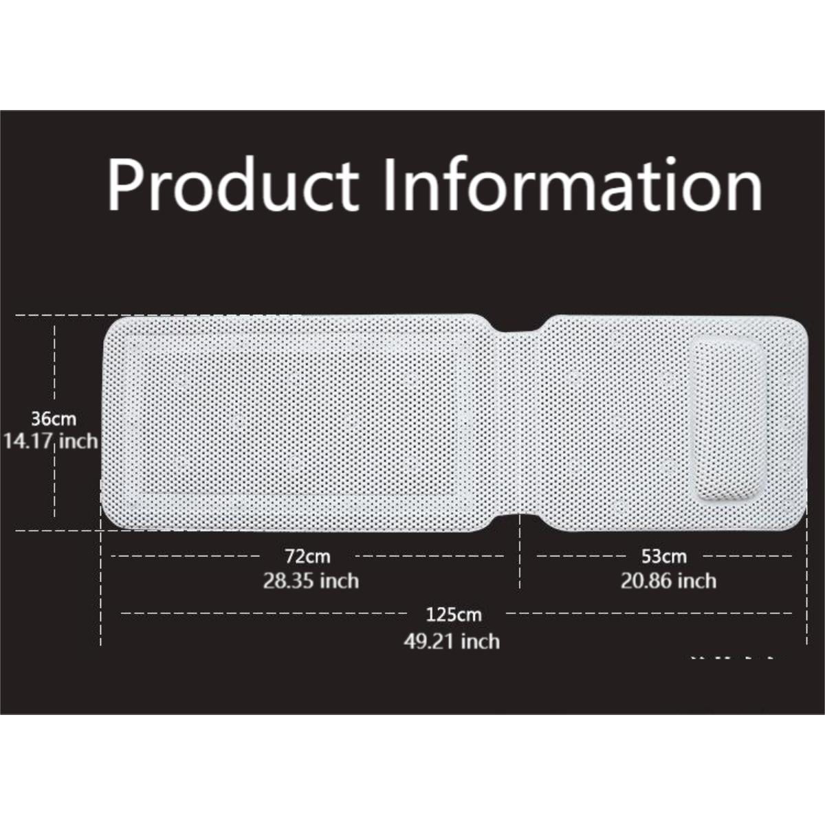 Mat Non-Slip Gemdeck Pillow Body Spa Cushion, Bathtub Bath Pillow Full Bath inch 49×14