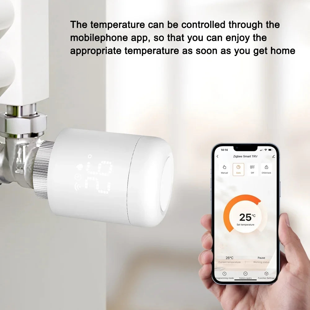 Pinnaco Thermostatic Control - Compatible Mobilephone App, for Valves Home Radiator Heating Wireless Intelligent with Thermostat