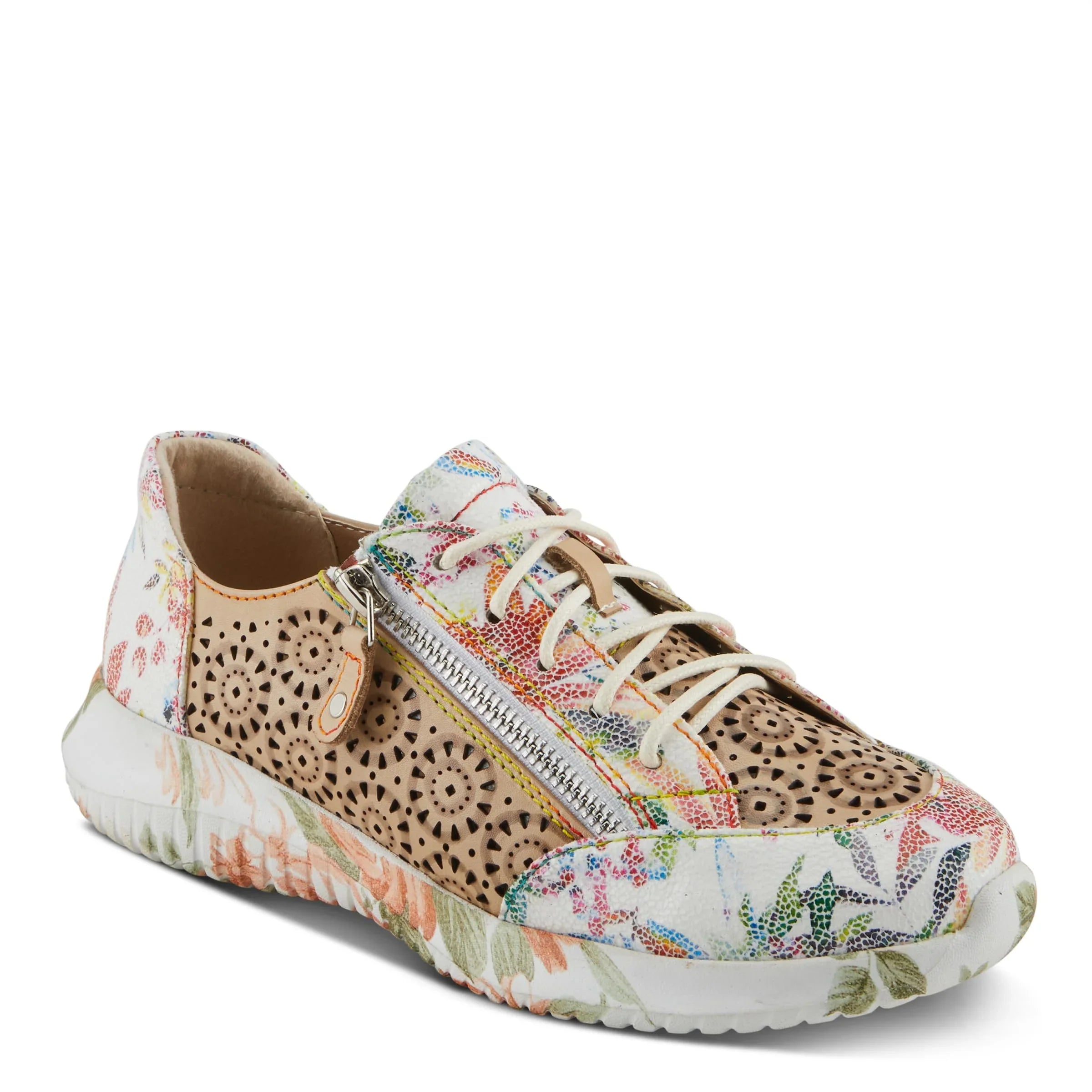 Lace-Up Flowers Women's Sneaker Fashion with 38/7.5-8 Beige L'Artiste Multi EU Jazzie
