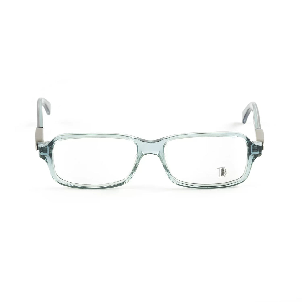 TO5018 Rectangular Turquoise Acetate Tod's Transparent Frames Eyeglass 52mm