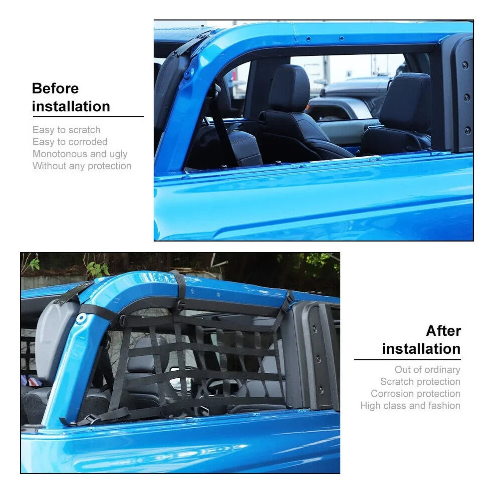 Teledu 21+2 Net 2x Trunk Mesh Door Side Restraint Protective Rear Cargo