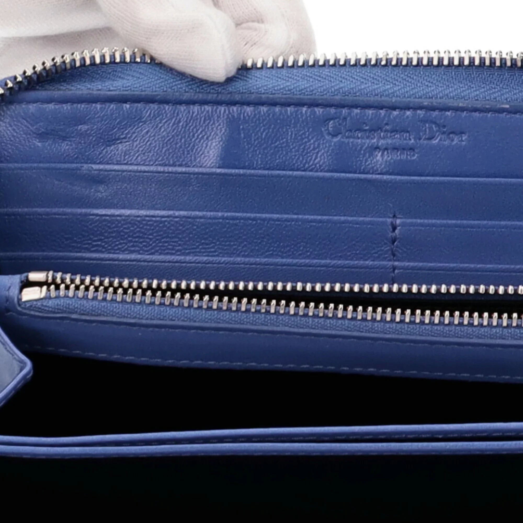 Dior long Pre-Owned Christian wallet (Good) ladies Voyageur lady lambskin