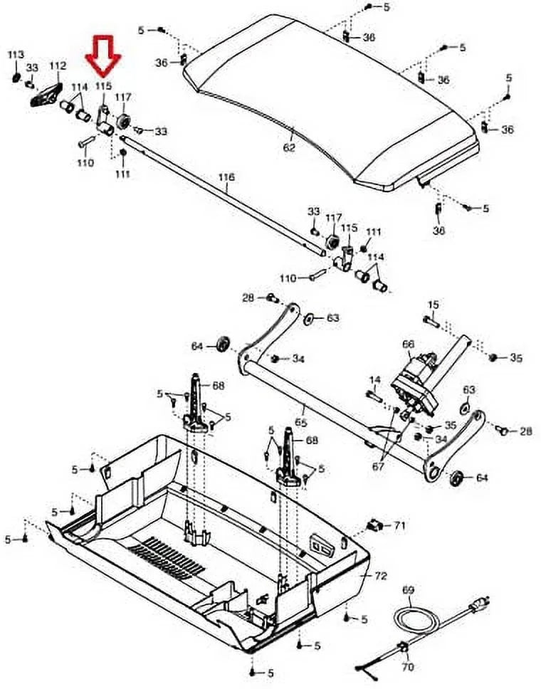 Works Cushion & Icon Bracket Health Fitness, 359999 NordicTrack Treadmill 1750 Commercial W Inc. 2450 Rod