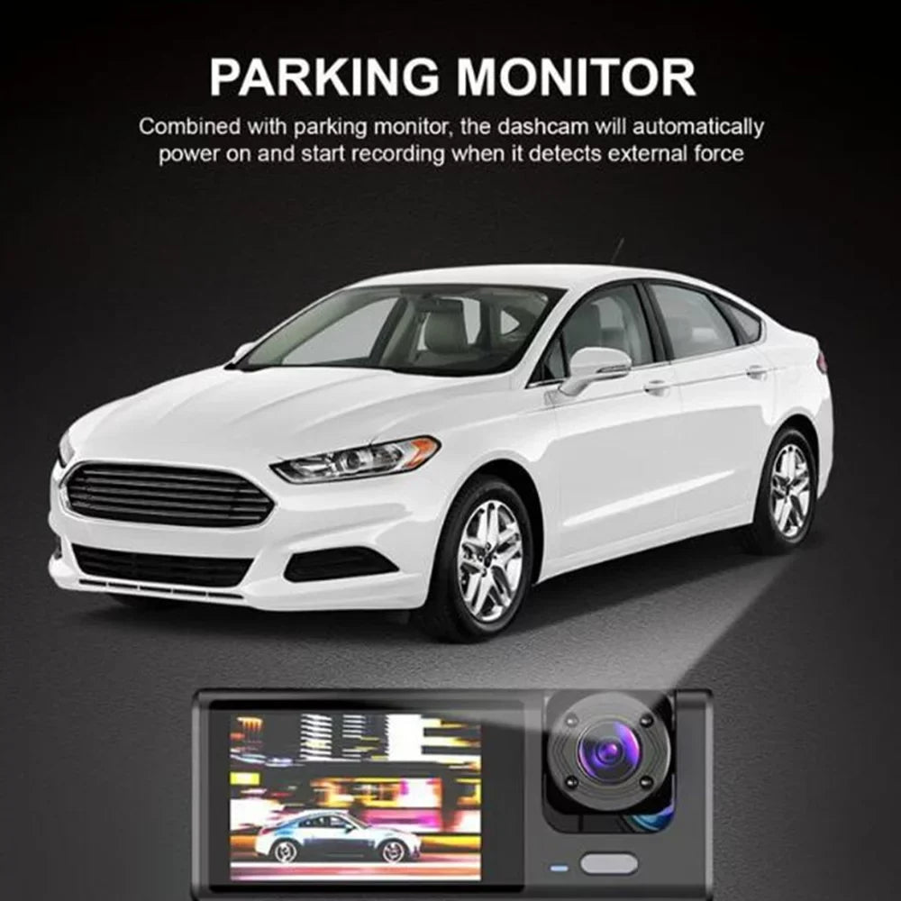 Screen, Cam HD Cable Front Loop in 1080HD Cameras 2" and Car with Dash Car IPS G-Sensor, Rear Motion Detection, Recording, Recorder, Display 3 ALLTIMES Video Interior 1 Charger