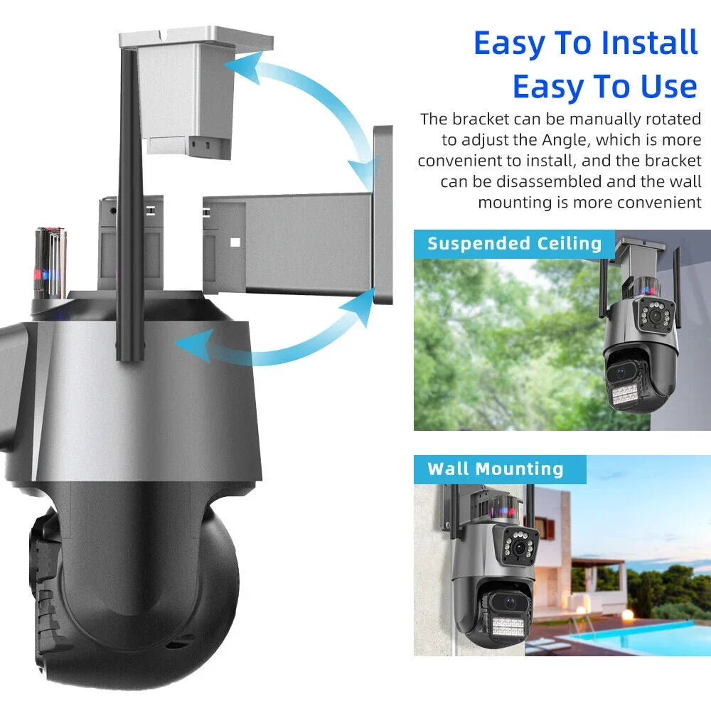 1080P Camera Slot Antenna Outdoor Audio Card TF IP66 Waterproof Two-Way Real-time HD Dual Enhanced