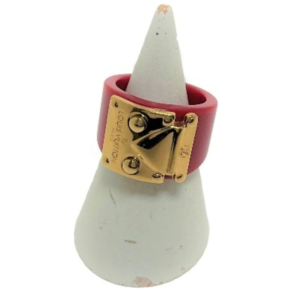 Plastic Louis GP L Vuitton LV size Ring VUITTON LOUIS (Good) Red x Pre-Owned