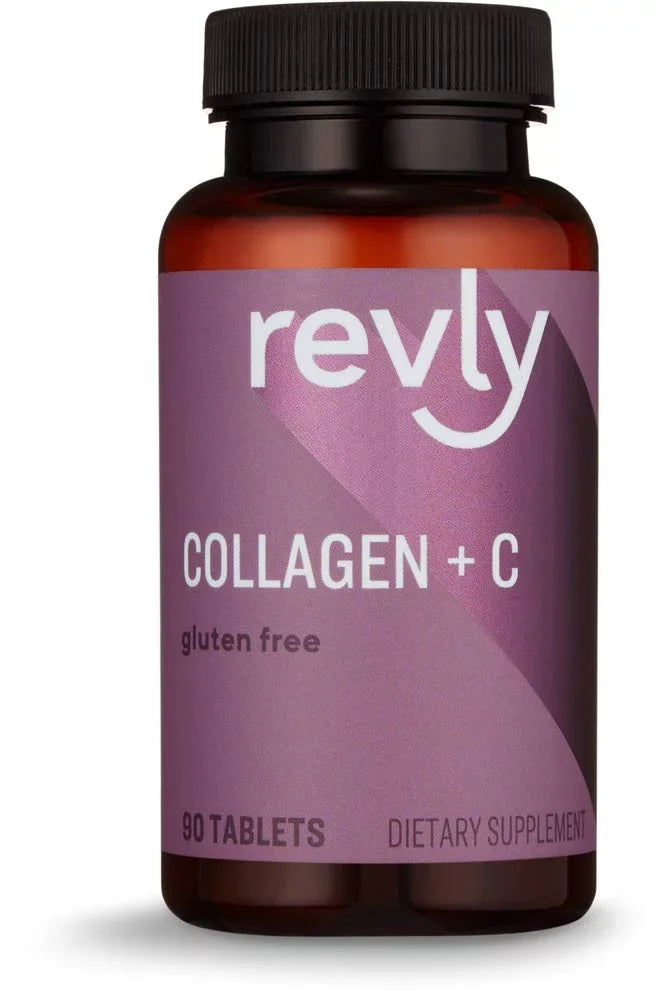 Revly Tablets, C, Peptides 1 + Serving, mg Month 90 Vitamin per Collagen 2500 Collagen Supply Peptides