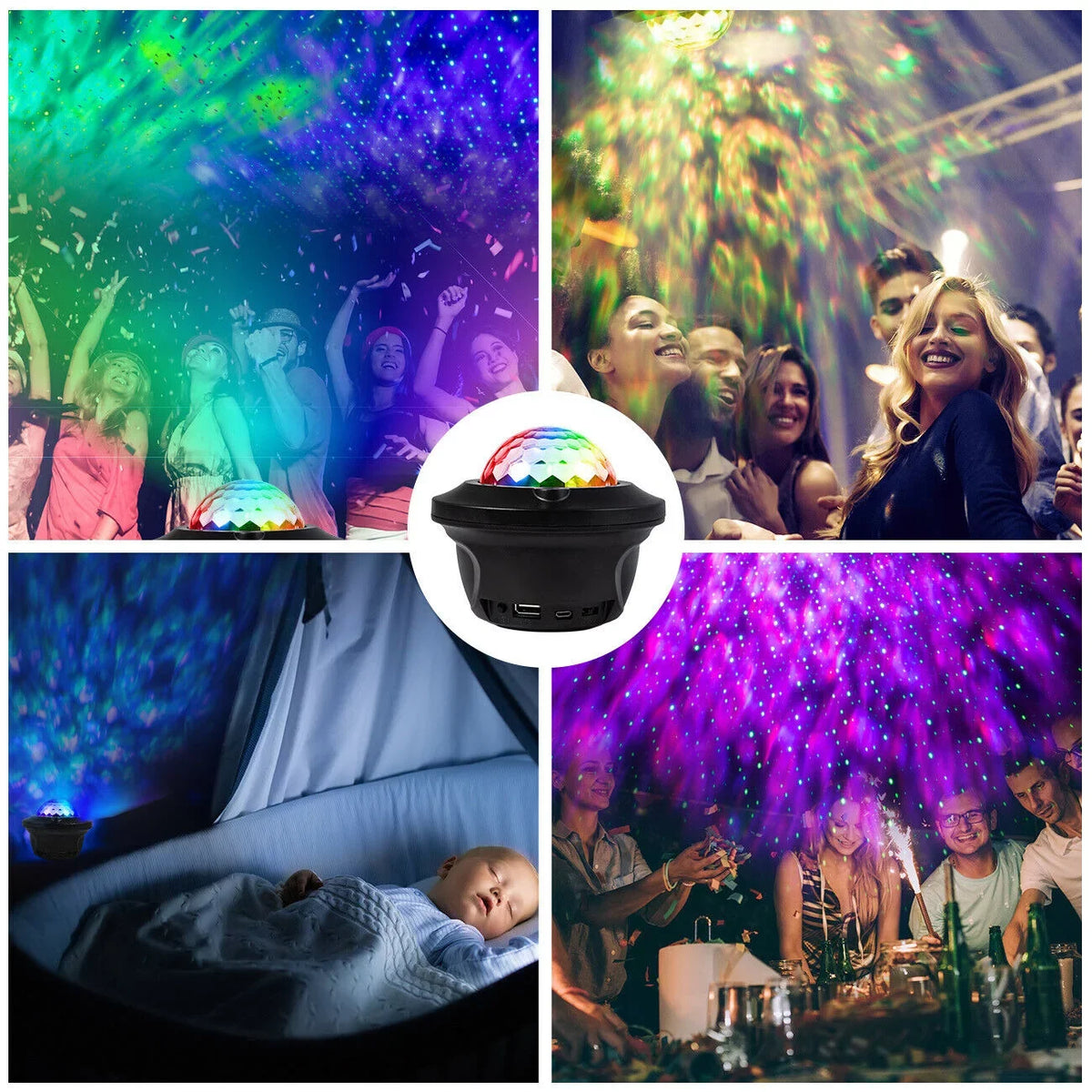 Lamp Stage RGB DJ Bluetooth Strobe Ball W/ Disco Speaker Remote Light Party LED