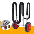 Cart Beach Double Stand-Up Carrier SUP Beach Solid Aviation Board Aluminum Trailer, Surfboard Veneer Wheel Cart, Paddle transportable Cart Airless PU