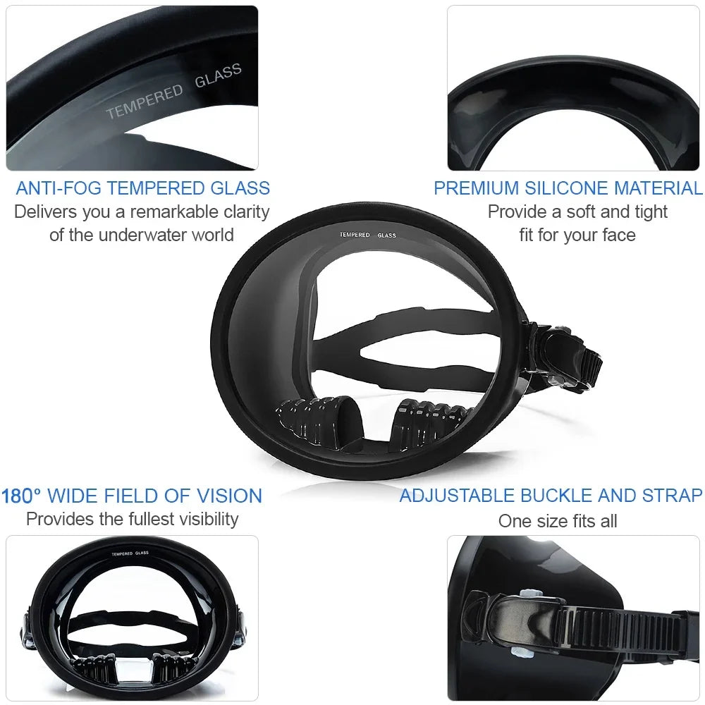 WAVE Wide Panoramic Wide View WithWithAnd 180° Panoramic Diving Wide Snorkel 180° SnorkelSnorkel Snorkel And Wide Goggles,Panoramic Set 180° View Snorkel With View View View
