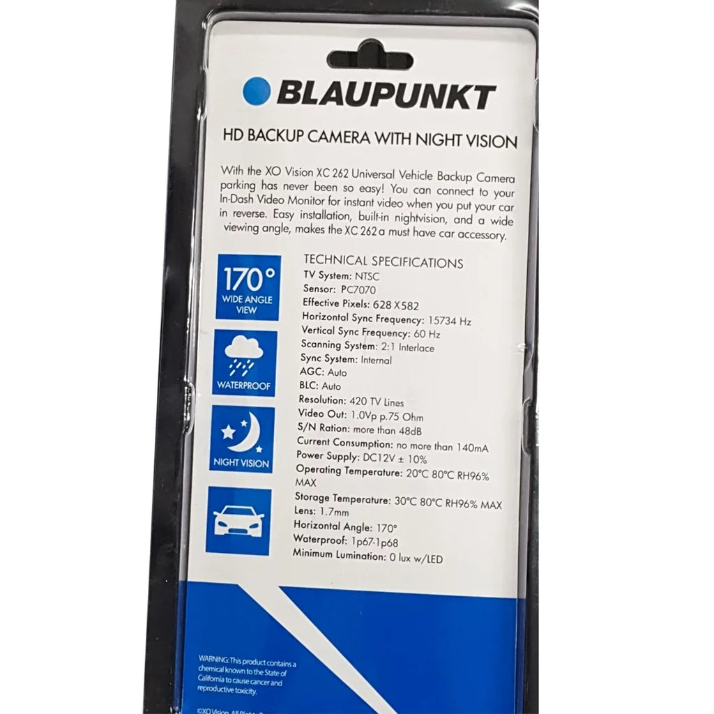 Universal Rear-View Backup w/ Night HD Vision XC262 Blaupunkt Vehicle Camera