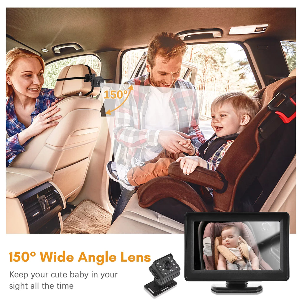 Rear Mirror Baby Invigilator,Inch Seat Seat Car Mirror 150° Monitor Monitor Car 1080P Car Baby Car Baby Mirror Baby car Car Baby Wide Seat Baby View Camera Camera Monitor View Pristin Easy Vision