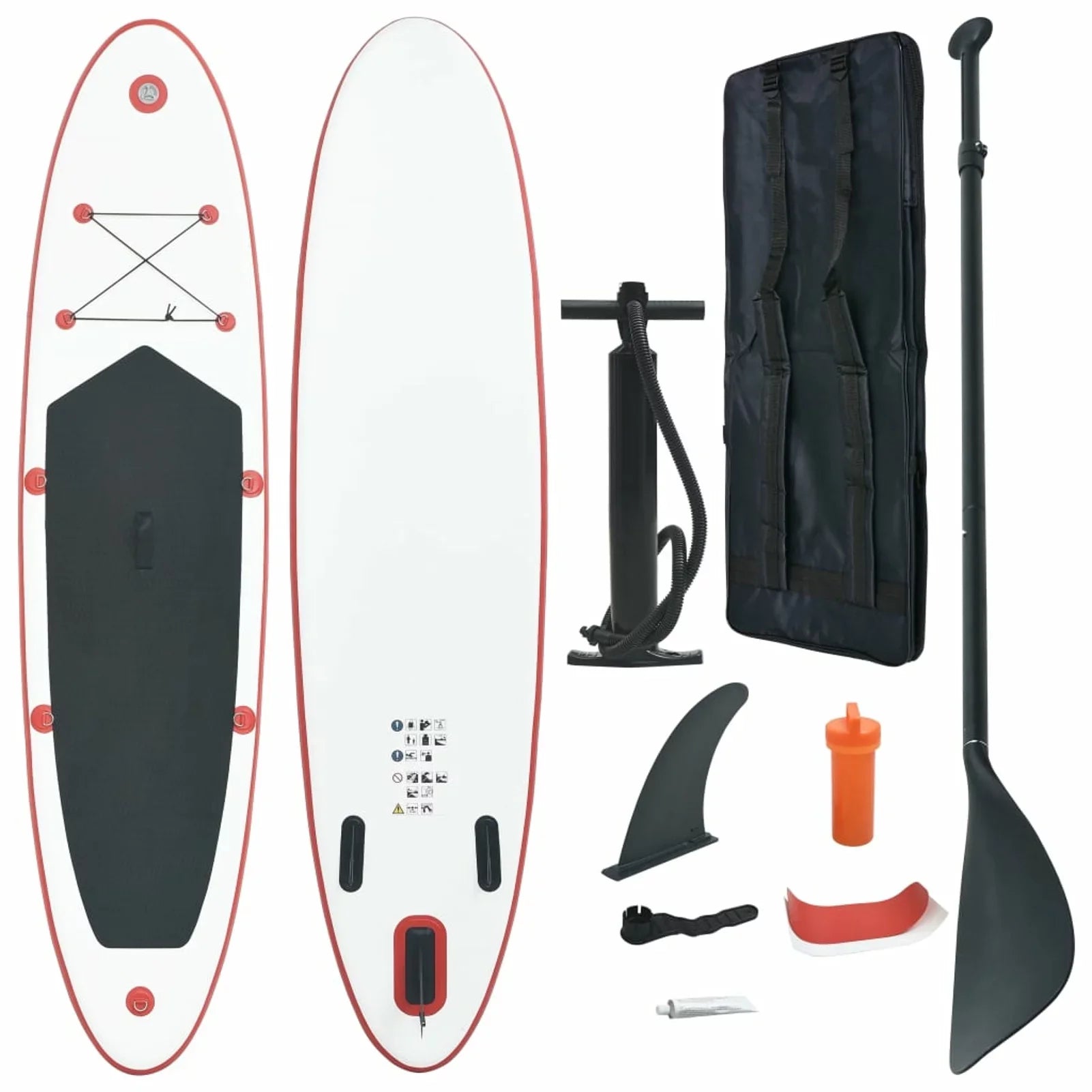 blow-up parcel,Red blow-up Easy - Fin With Inflate/deflate With blow-up RedPaddleVidaxl Irfora Set And Oar Paddle Smooth Paddle Stand Ride White Feature Hand And Pump Fin