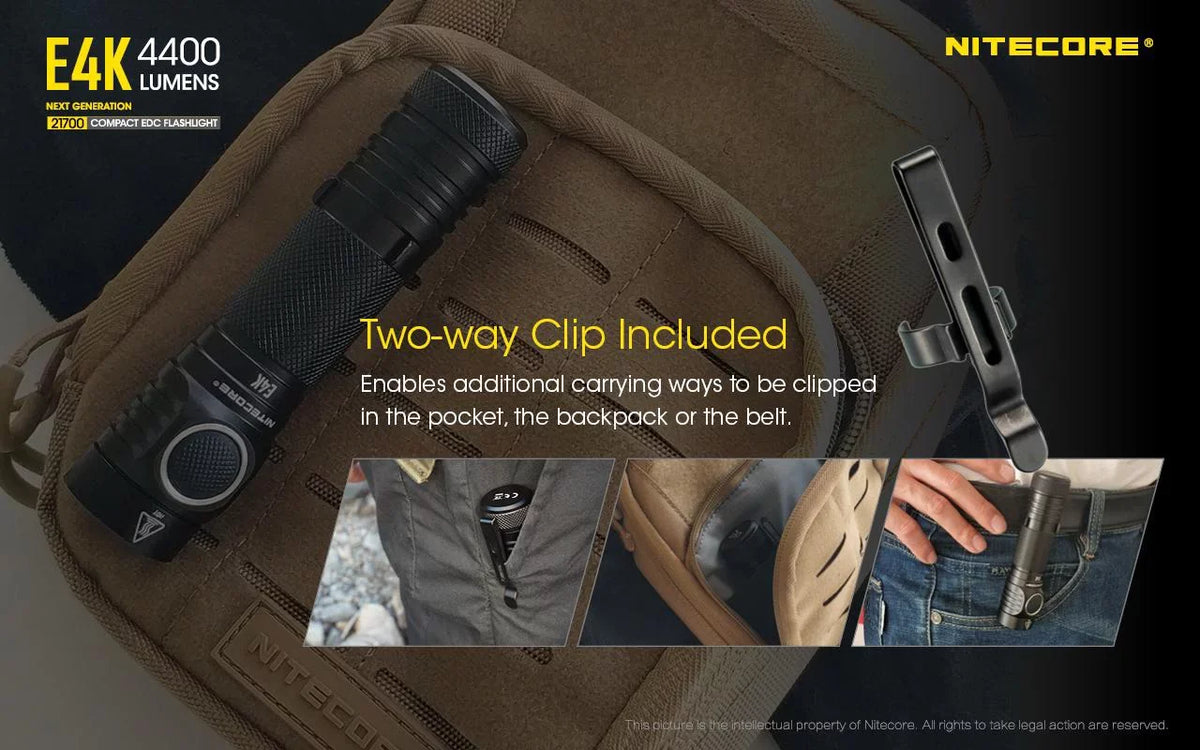 and generation Charger E4K - USB Cord and Combo: +UMS2 w/NL2150HPi Batteries NITECORE 4400 NL2150HPR Flashlight Eco-Sensa Intelligent Lumens Next