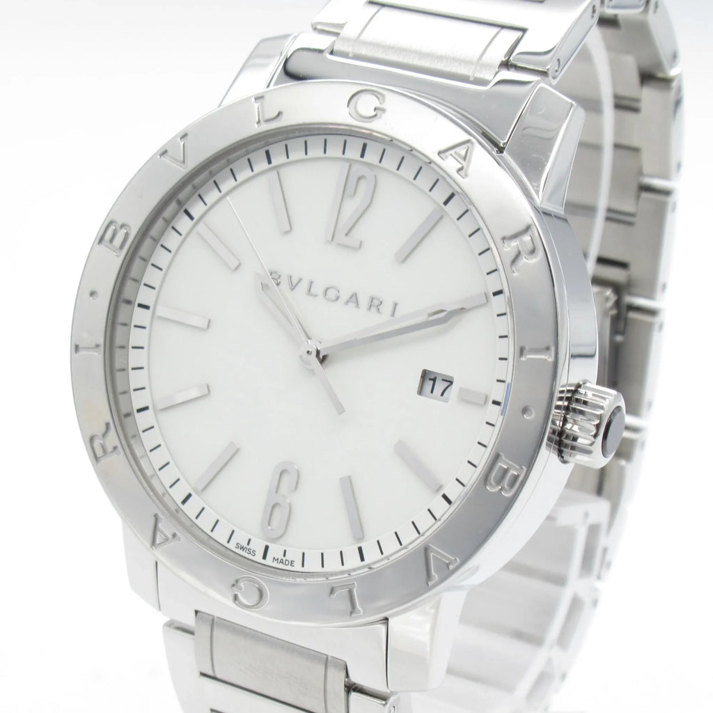 Steel White Wrist Wrist (Good) Watch BB41S Watch Mechanical Bvlgari Watch BB41S Automatic Stainless Pre-Owned BVLGARI Bvlgari