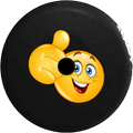 Up 2019 for Emoji Inch Smiling Cover Jeep Wrangler 32 Text Camera Spare Tire RV JL Thumbs 2018 Backup