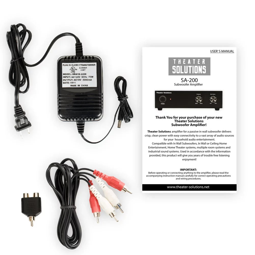 Theater and 4 Mount Pack Subwoofer Flush 10" TS1000 Amp Solutions Speaker