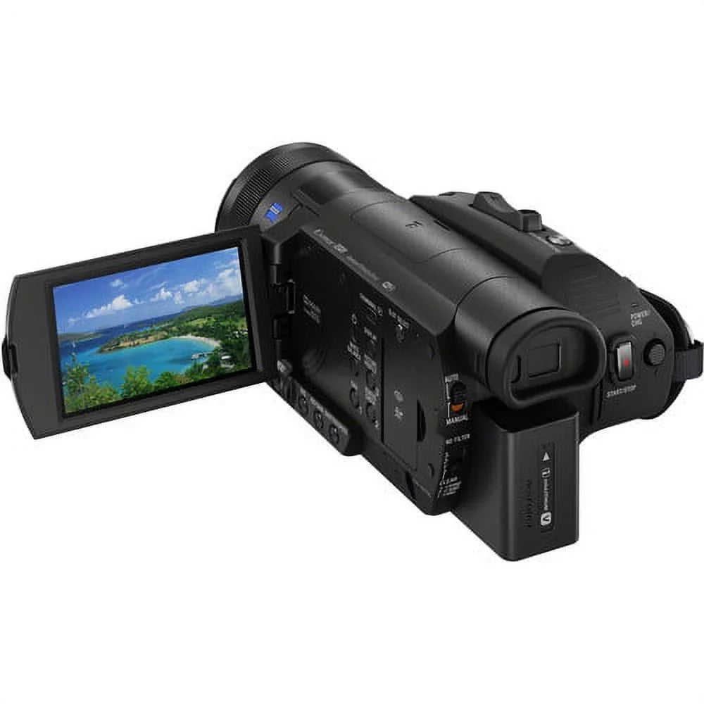 FDR-AX700 + Memory 128GB + Case Handycam with Card Sony Camcorder More HD Video - Carrying and Cable HDMI 4K Camera Star