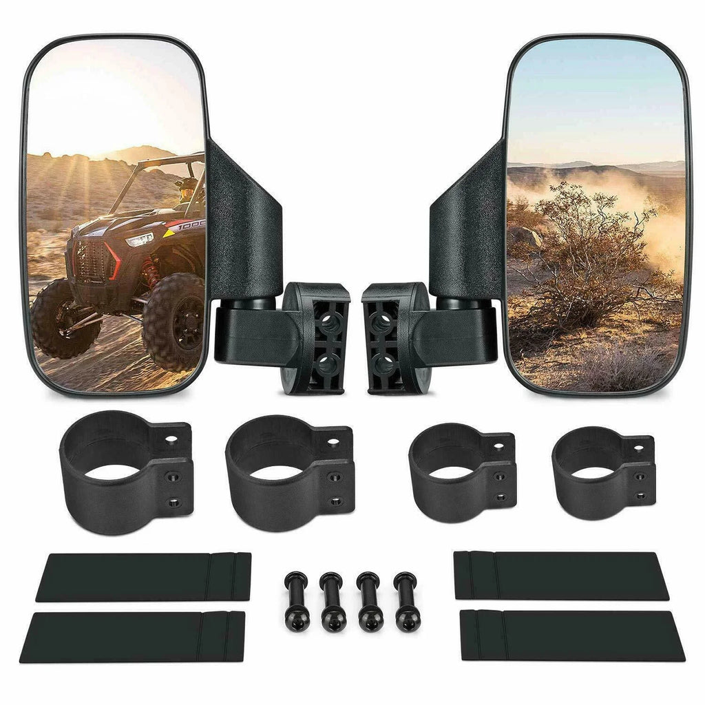 1000 with Clamp Center RZR 900 1.75"-2" View Mirrors Rear Polaris UTV Mirrors Compatible Set X3 Bar Can-Am
