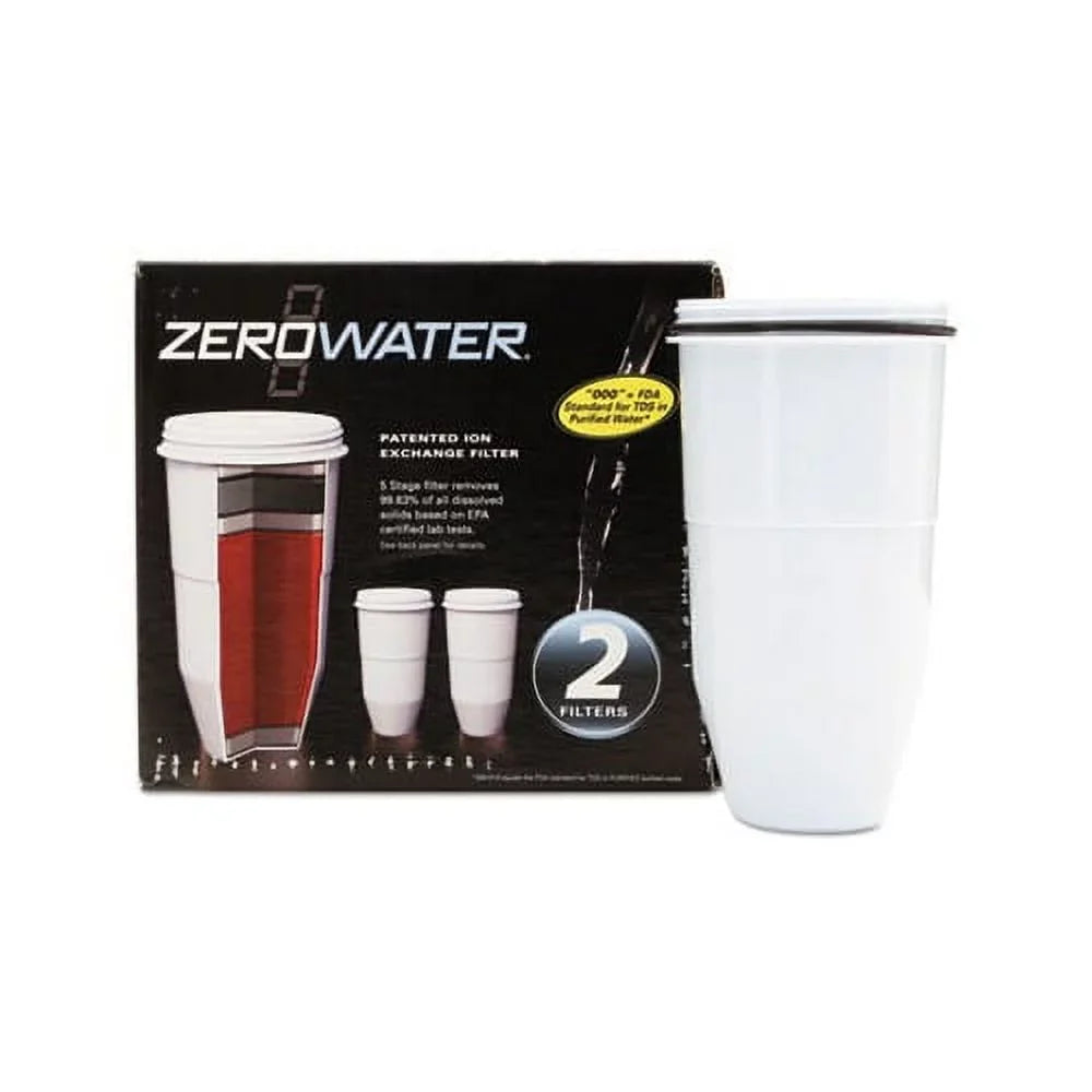 h, 2/Pack Replacement ZeroWater x Filtering 7 4 dia Filter Bottle