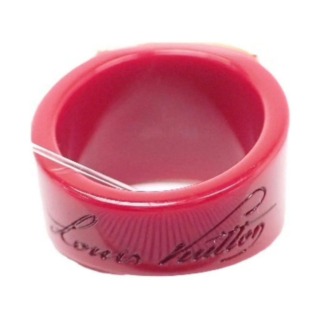 Plastic Louis GP L Vuitton LV size Ring VUITTON LOUIS (Good) Red x Pre-Owned