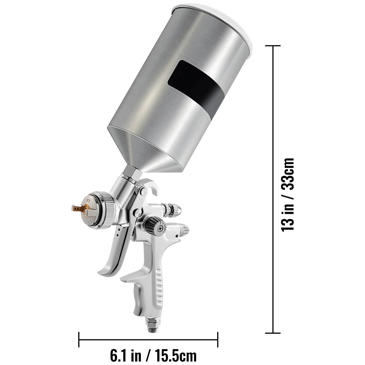 Auto Gun, Touch-Up Sets, with Gravity Feed Clear/Top 1.3/1.7mm Stainless HVLP Gun for Fluid Spray Performance Aluminum High Cup SKYSHALO & Coat Automotive 1000cc Paint, Spray Tip Primer,