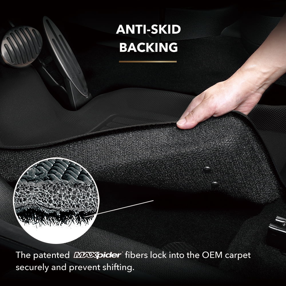 compatible SUBARU Floor MAXpider Mat KAGU (BLACK) 3D 2019-2024 with Set - FORESTER Full