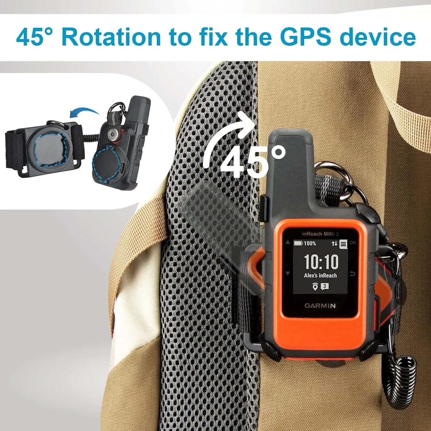 Backpack Mount Garmin for Garmin Tether Backpack inReach Handheld Holder Mini Mini & 2, for Tether GPS