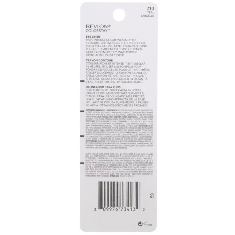 '- 1 ea Eyeliner ColorStay Revlon Pencil, Teal 6 Pack