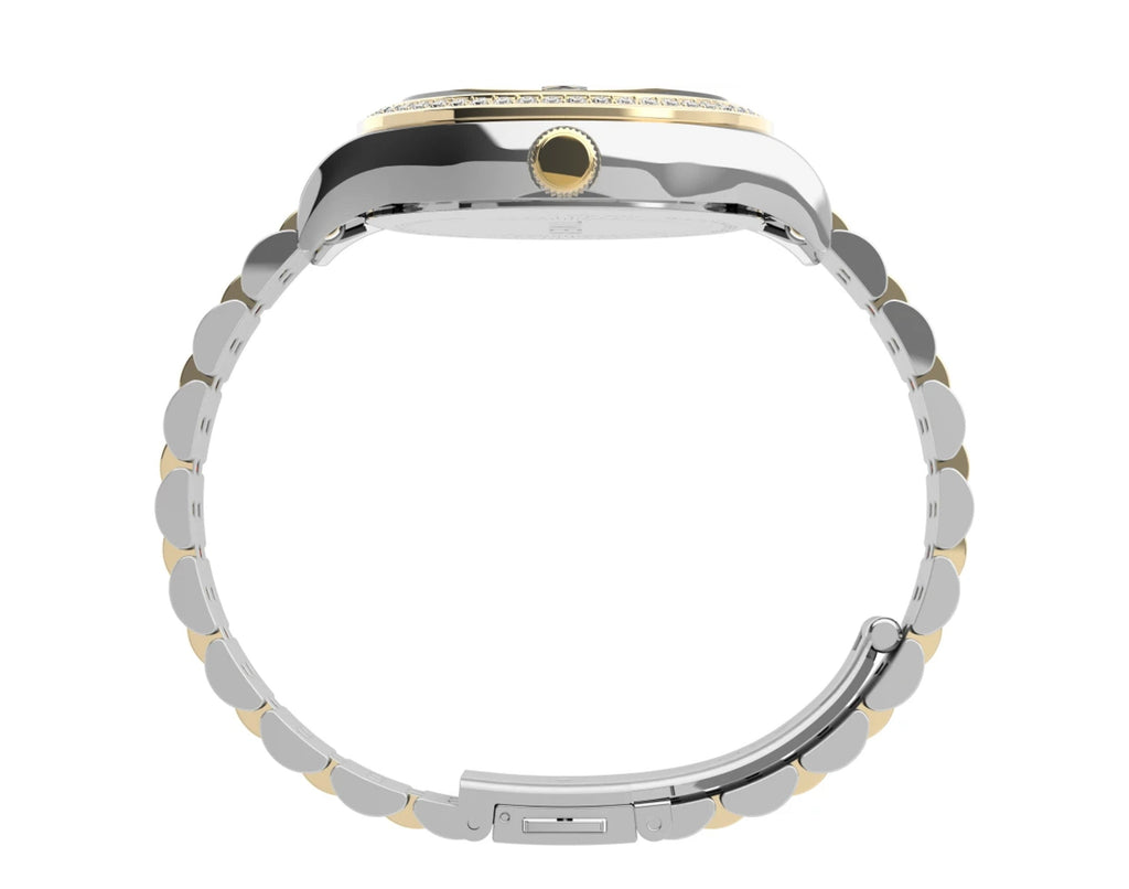 Crystals Women's Watch 34mm Timex Waterbury Bracelet with Steel Stainless Swarovski� Legacy