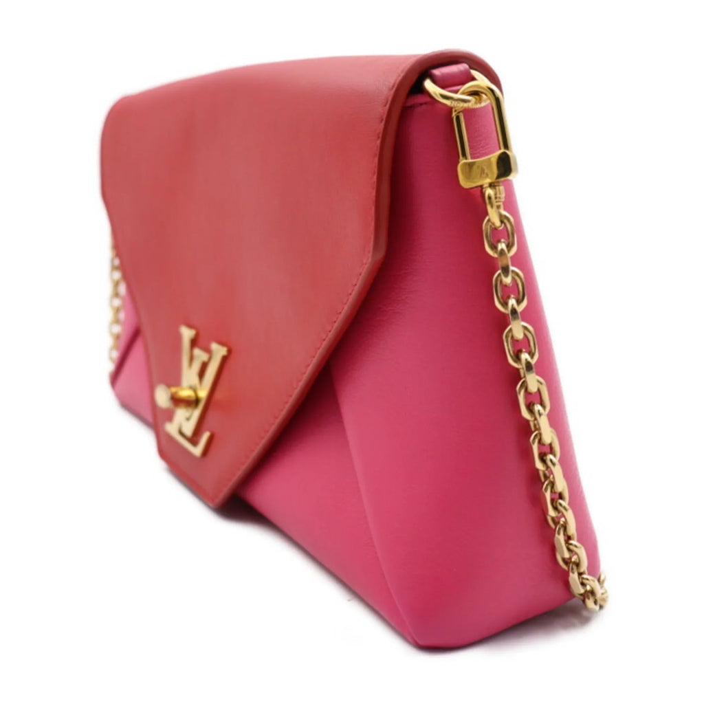 LOUIS bag note M54501 red Pre-Owned chain gold (Good) Louis leather Vuitton pink shoulder VUITTON hardware love