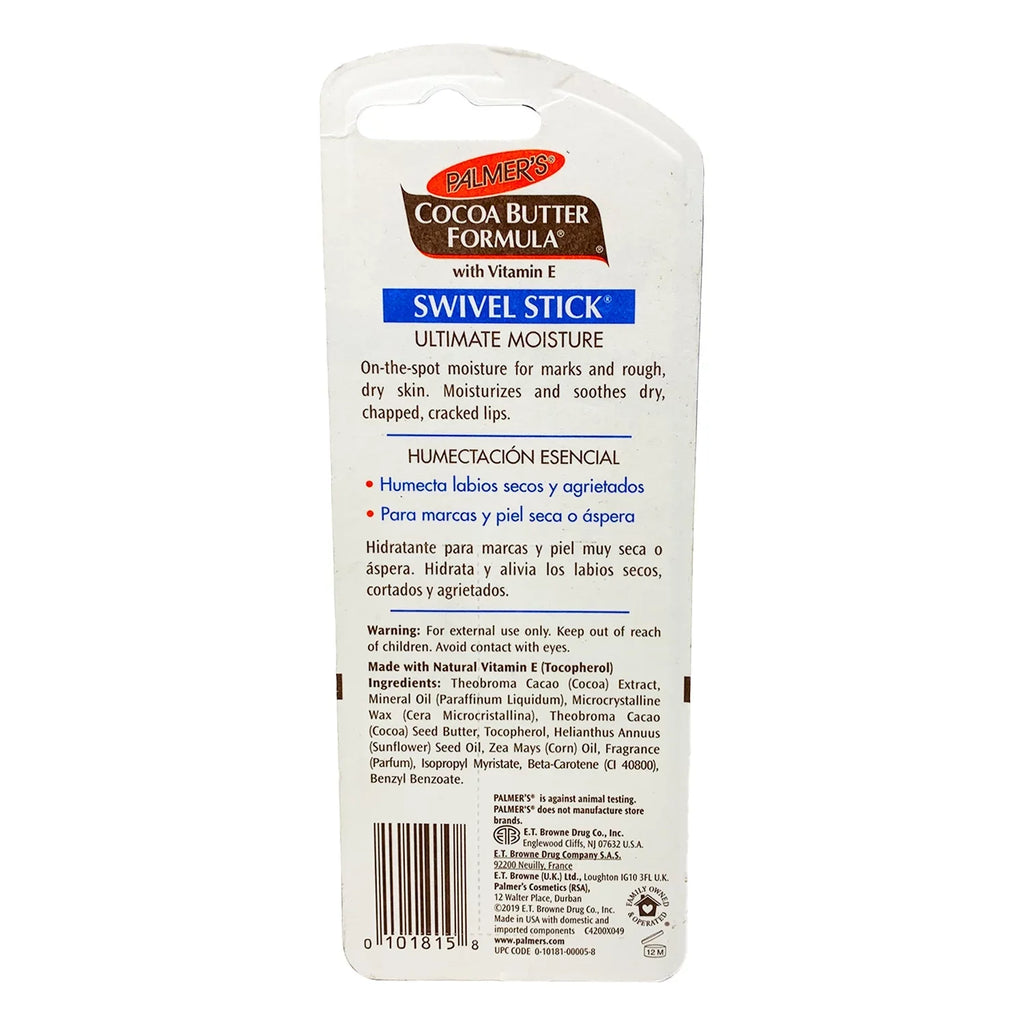 Each 5 Swivel Pk E w/Vitamin Palmers Cocoa Stick .5oz Formula Moisturizes Butter
