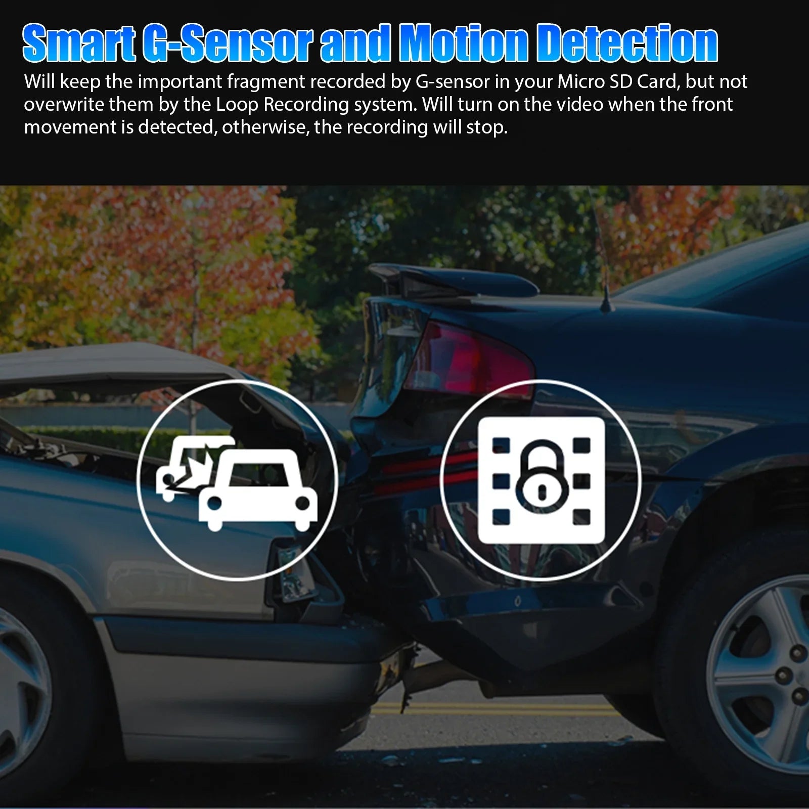 G-Sensor/ Dashboard with Vision, 4inch DVR Lens Cam, Car Wide Motion Dual 1080P and Front Car 480P Camera with 170° Night Rear Driving Dual Detection Dash IPS Display, Recorder Angle, EEEkit Dash