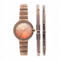 3pc Female (EG160012RGST) Set and Analog Adult Gold Elgin in Rose Watch Bracelet