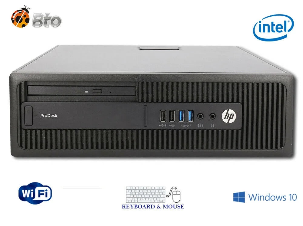 2TB Restored (Refurbished) Intel HDD, PC & Win10 20" 3.3GHz G2 DVD, G4400 CPU Pentium Keyboard Ram, Desktop WiFi, Pro Computer LCD, 600 New HP 8GB Mouse,