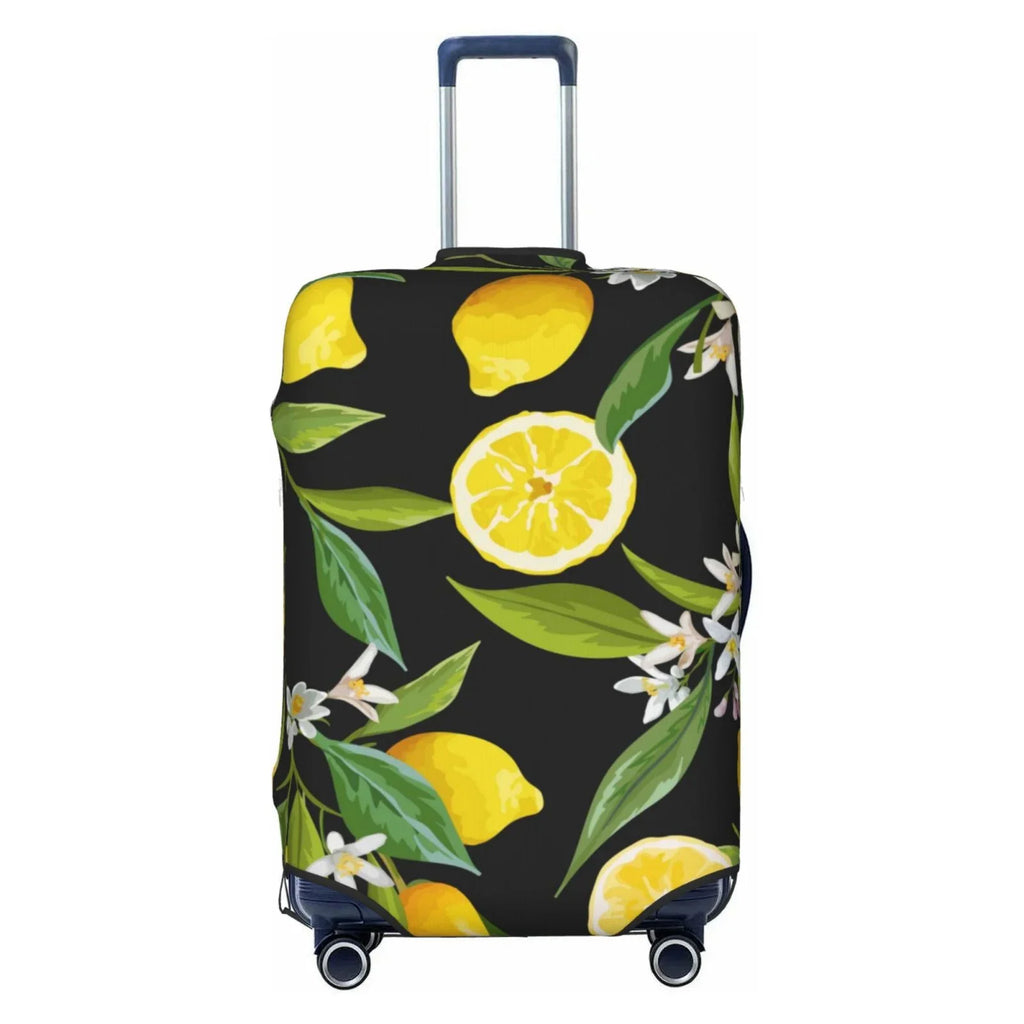 Adobk Stretch Luggage Covers For Suitcase Suitcase Protector Leaves And Women Accessories-Small Luggage Men, Washable Cover, Suitcase Flowers Lemon Fruits Travel Cover, For