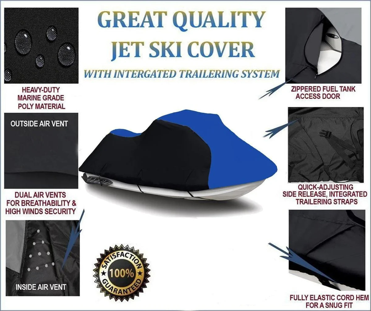 HEAVY-DUTY, / Sea 2017 PWC Sea-Doo Watercraft Trailerable TOP Ski OF LINE for 2011 Compatible BLACK Jet Doo Cover 2018 GTS THE