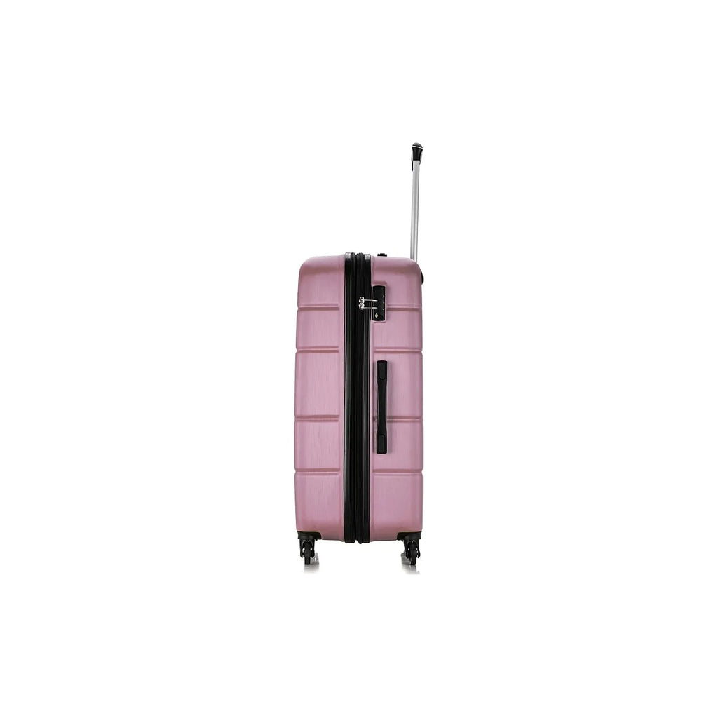RODEZ Gold Plastic 3-Piece Set Luggage (DKRODSML-ROS) Rose DUKAP