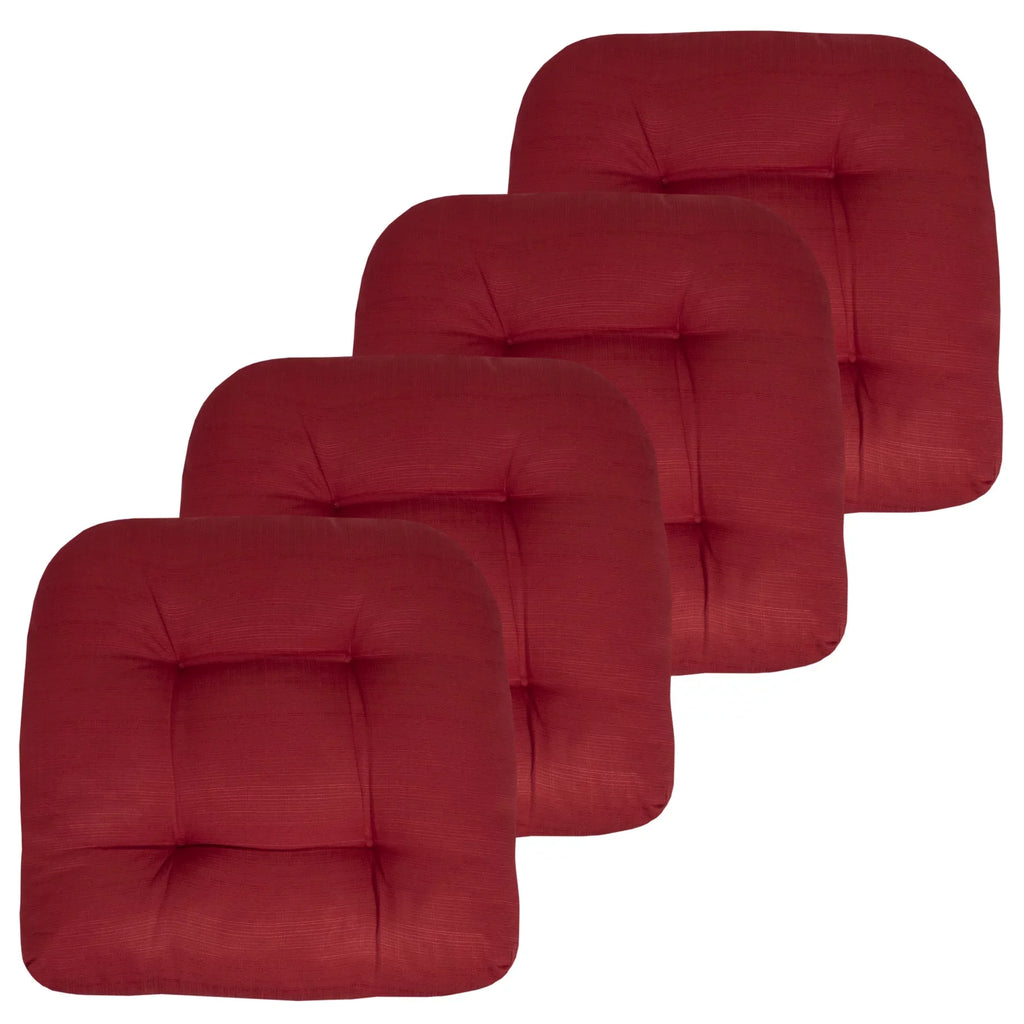 Collection Outdoor Red Pack) 19" x U-Shape 19" Home Pad Seat Cushions (4 Sweet Seating
