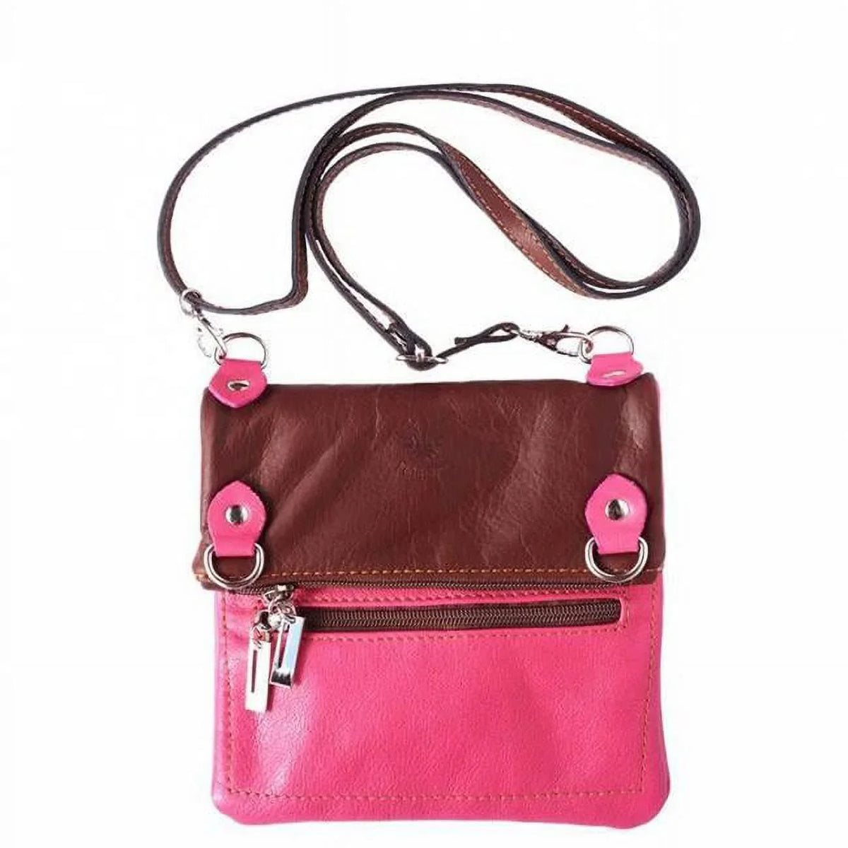 Brown Leather Soft & in Calf Handbag, Brigit Womens Fuchsia Luxury Shoulder Genuine Bag