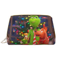 movable Purse Travel Gift Leather Cosmetic Grinch Bag Film Pouch Organizer Storage Makeup Toiletry Bag