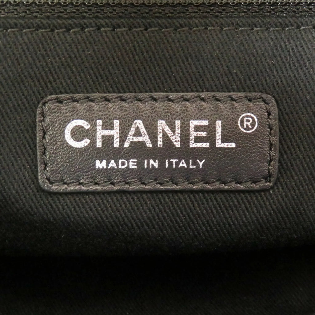 Tote Pre-Owned Caviar Black Matelasse A67294 Series Cocomark 17th Chain (Good) Bag Skin Chanel Silver