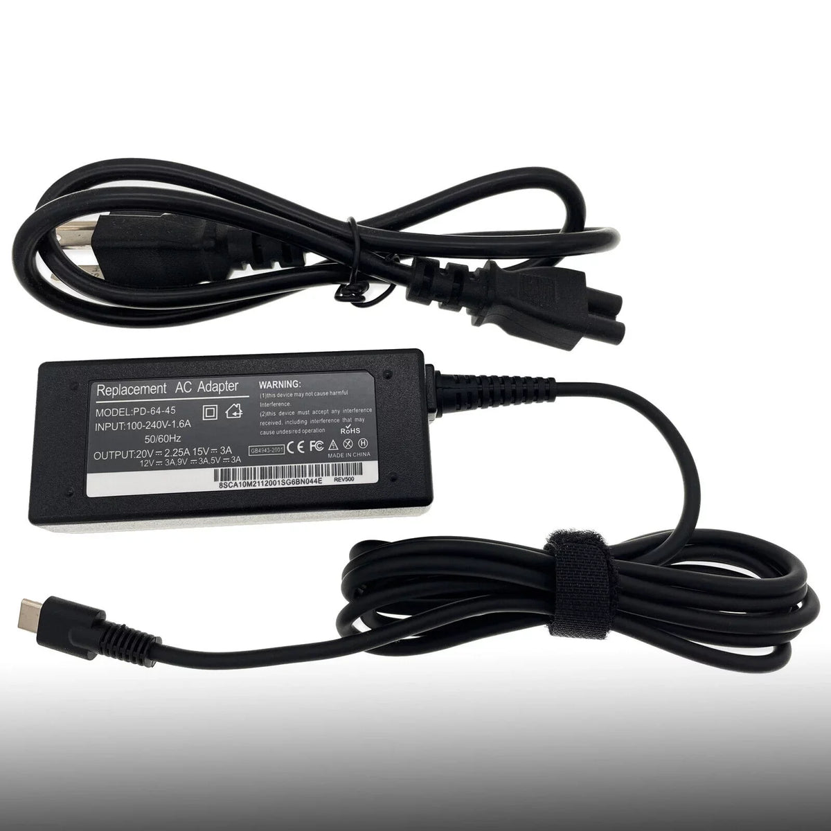 Type-C 7390 USB 7285 AC Charger Latitude 7210 Dell 7200 2-in-1 Power Adapter for