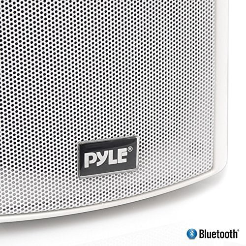 5.25'' & Indoor/Outdoor Speaker White Waterproof Pyle Bluetooth Speakers, - Mount Wall System