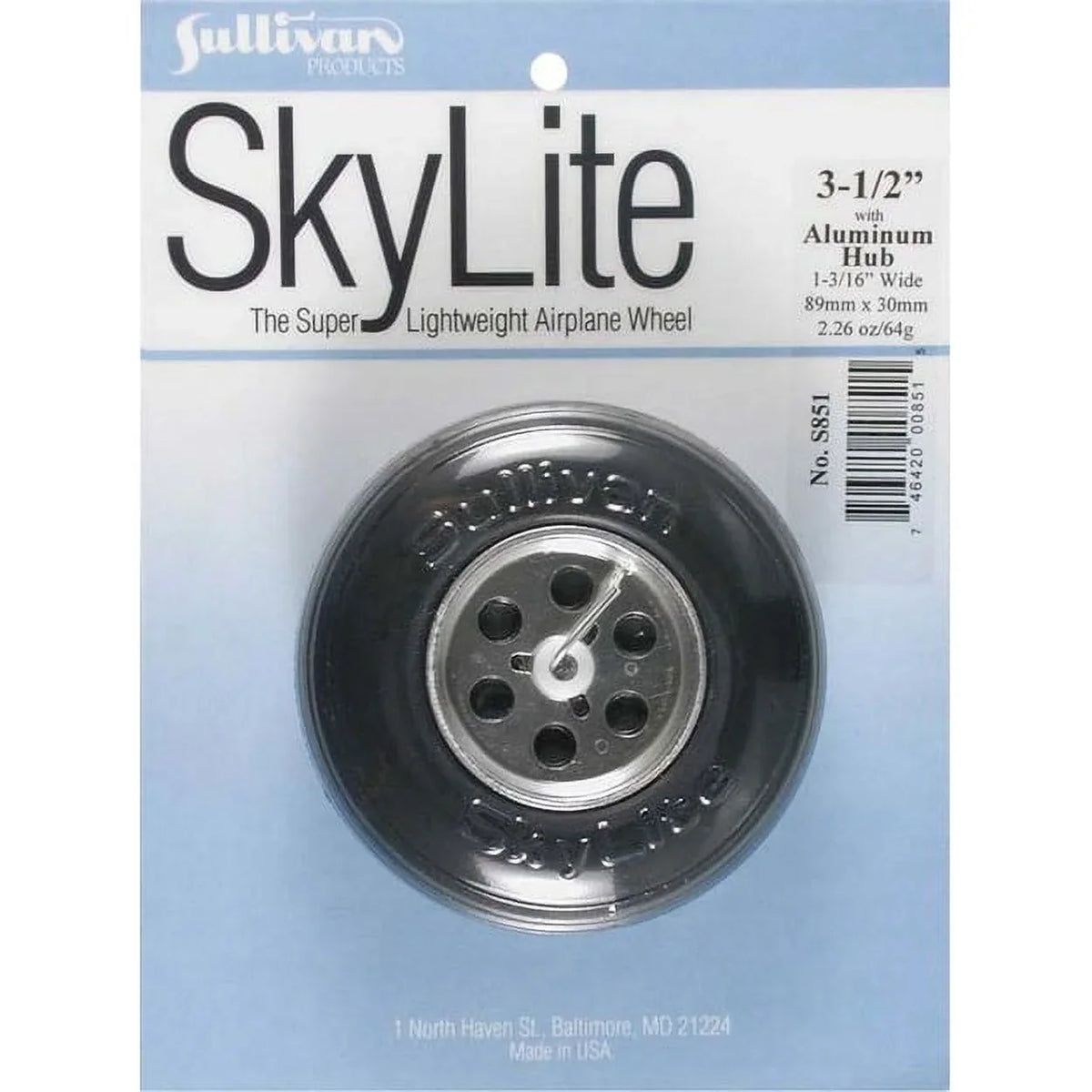 Products SkyLite w/Aluminum 851 3-1/2 (1) Sullivan inch Sullivan Hub Wheels