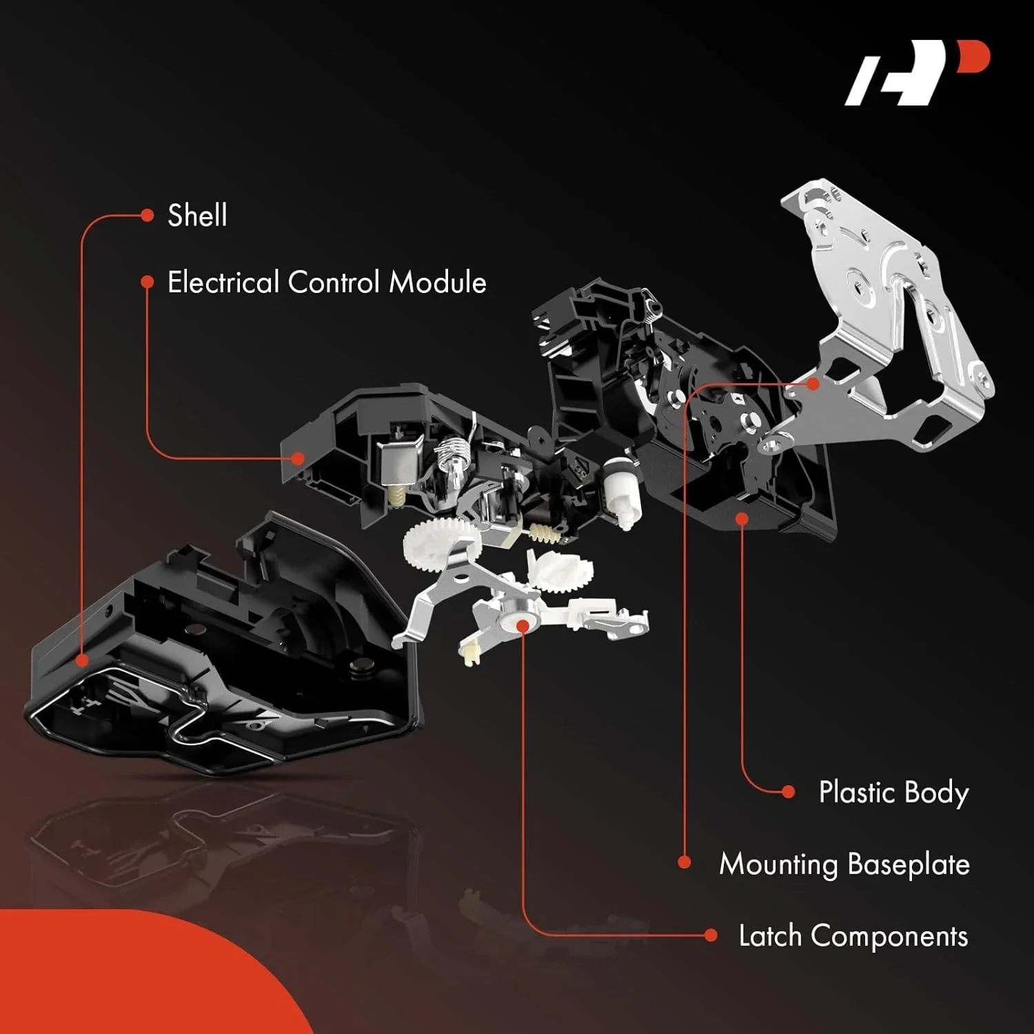 Rear JK A-Premium Lock Compatible Wrangler Actuator Jeep Driver Side Wrangler Door with 2007-2017 2018
